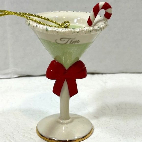 Lenox Holiday Lenox Forever Friends Martini Glass Personalized Tim